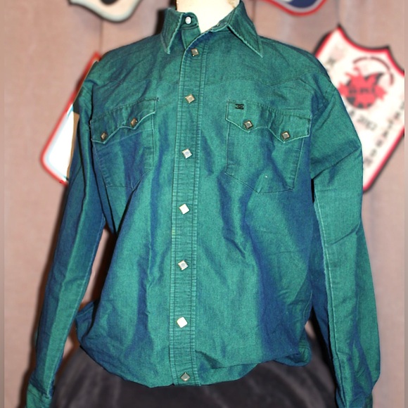Cowboy Equipment Mens Pearl Snap Long Sleeve Shirt - Picture 1 of 2